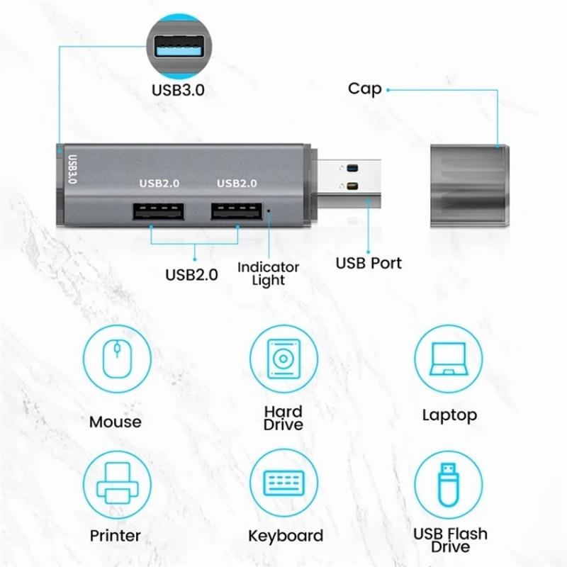 USB Hub Expansion Station with USB Adapter