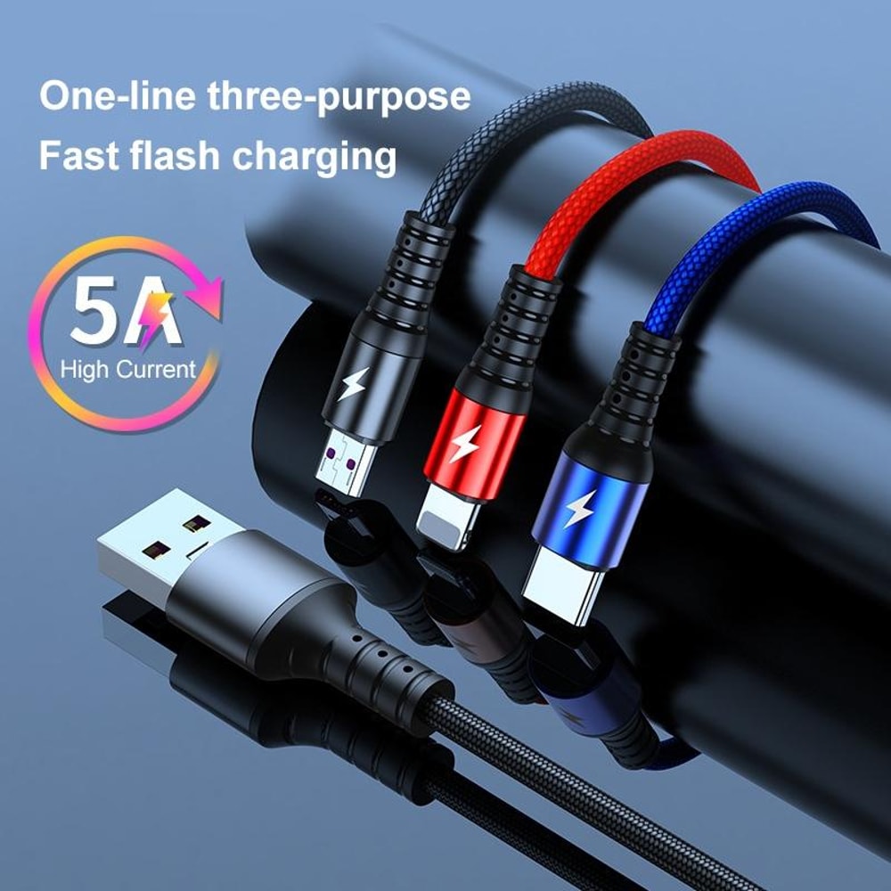 Universal Fast Charging USB Cable USB C, Micro USB