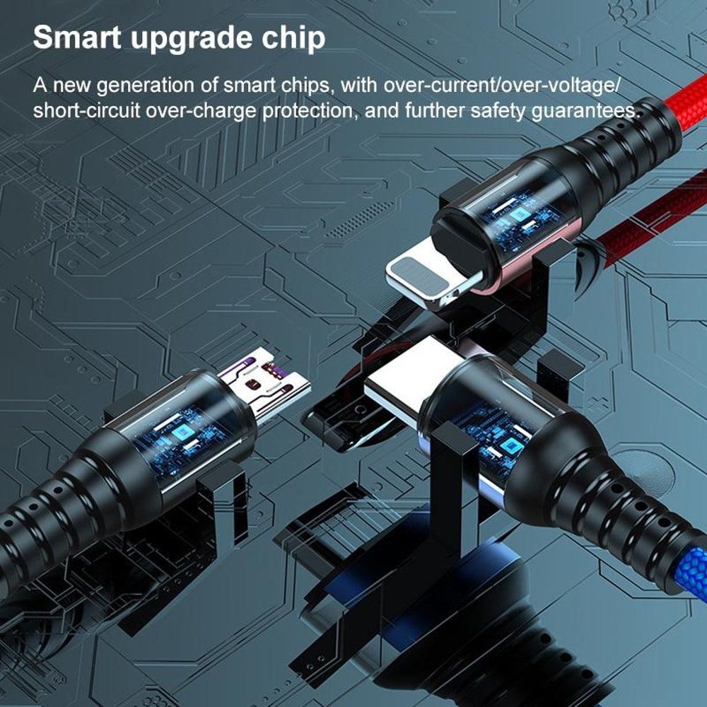 Universal Fast Charging USB Cable USB C, Micro USB