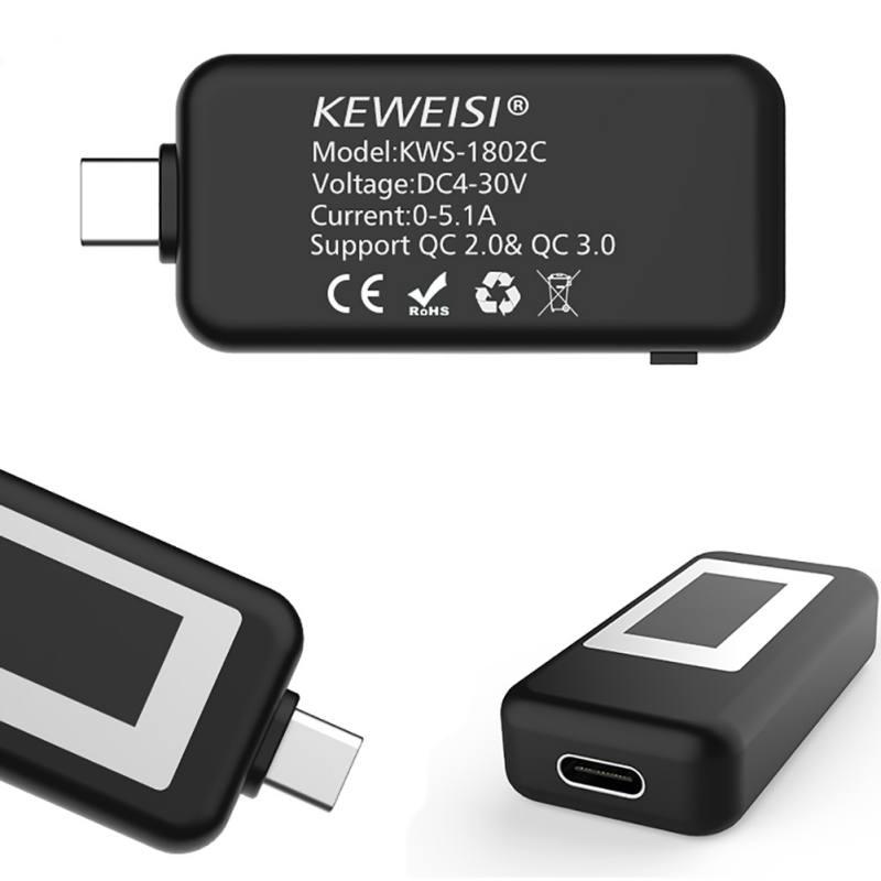 USB C Tester & Voltmeter Ammeter Charger Detector with Real Time Display