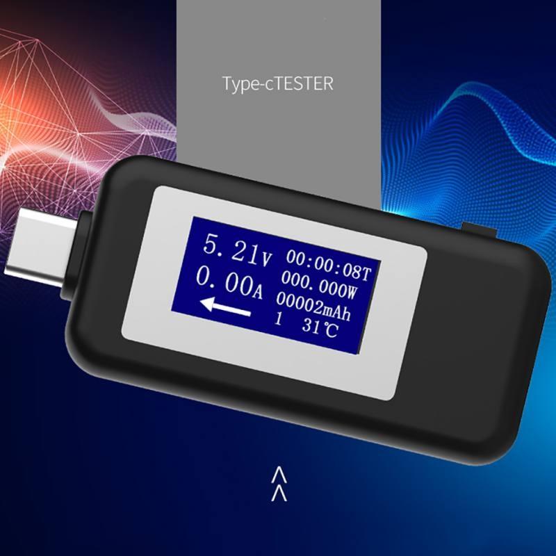 USB C Tester & Voltmeter Ammeter Charger Detector with Real Time Display