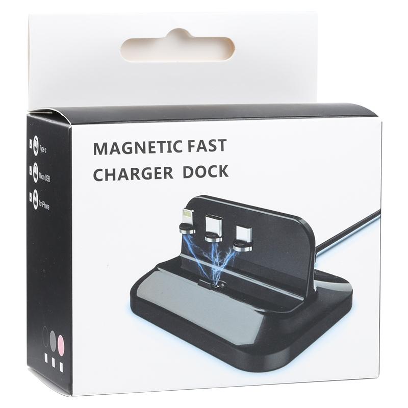 Universal Magnetic Charging Base With USB C Micro USB Connectors 3