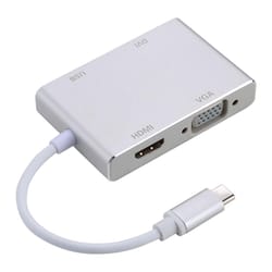 ultracompact usb c hub adapter hdmi vga & dvi video converter