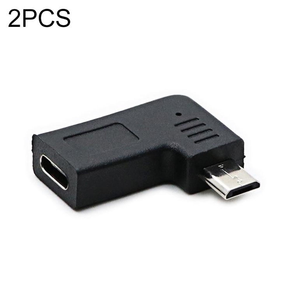 Universal Right & Left Angle USB C to Micro USB Adapter Converter