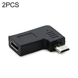universal right & left angle usb c to micro usb adapter converter