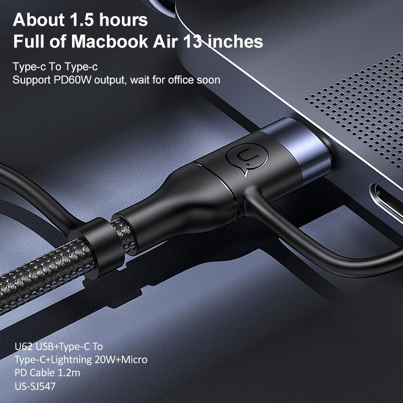 USAMS Multi Connector PD Fast Charging Cable