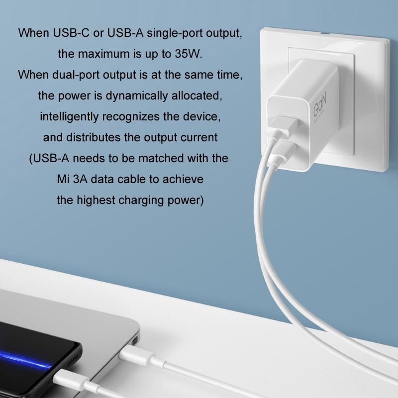 Xiaomi 35W USB-C & USB-A Fast Charge Dual Port Portable Charger