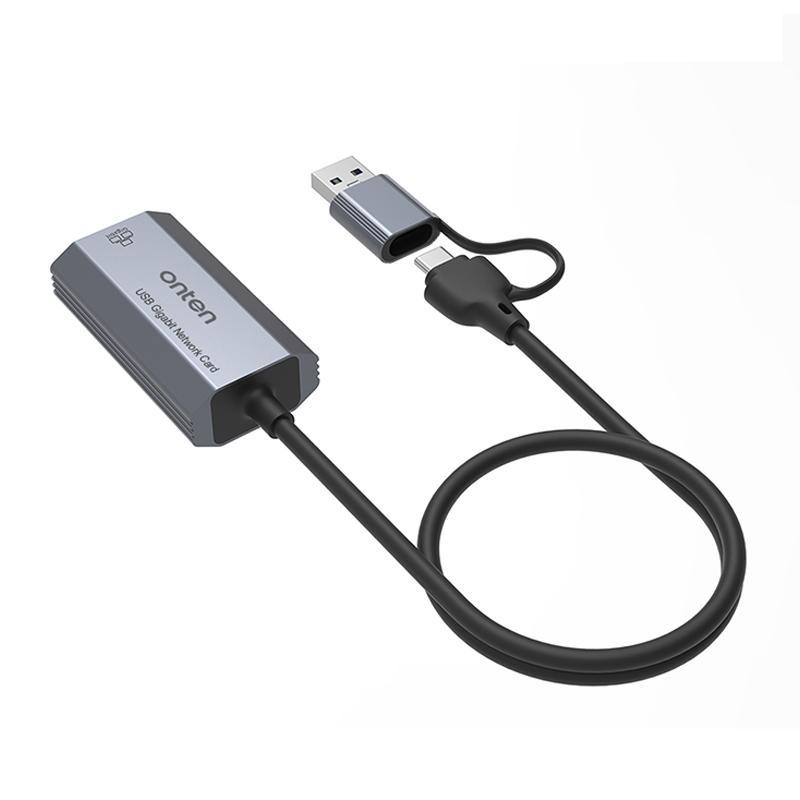 USB C Gigabit Ethernet Adapter with Network Hub