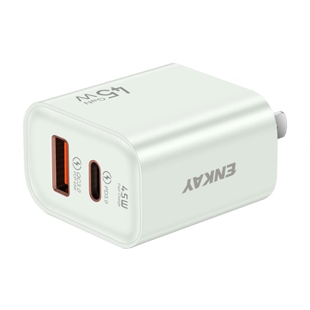 Dual Port USB C PD Quick Charger with US Plug