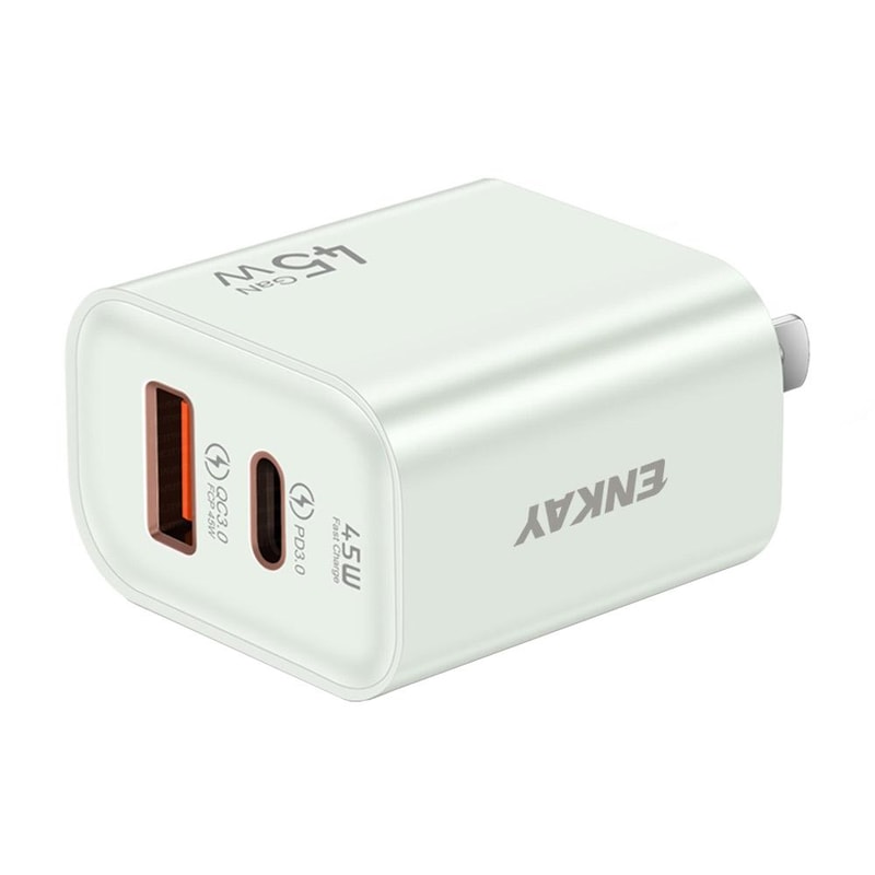 Dual Port USB C PD Quick Charger with US Plug