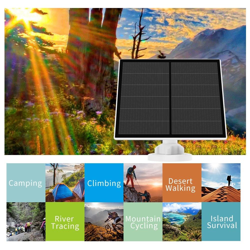 Outdoor Camera Solar Panel with USB C & USB Power