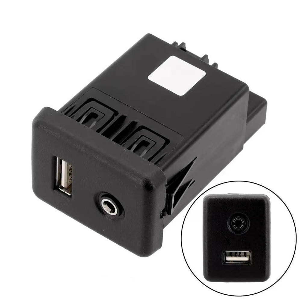 Premium Chevrolet USB & AUX Socket Connector Replacement with USB and AUX Ports (Direct Fit)