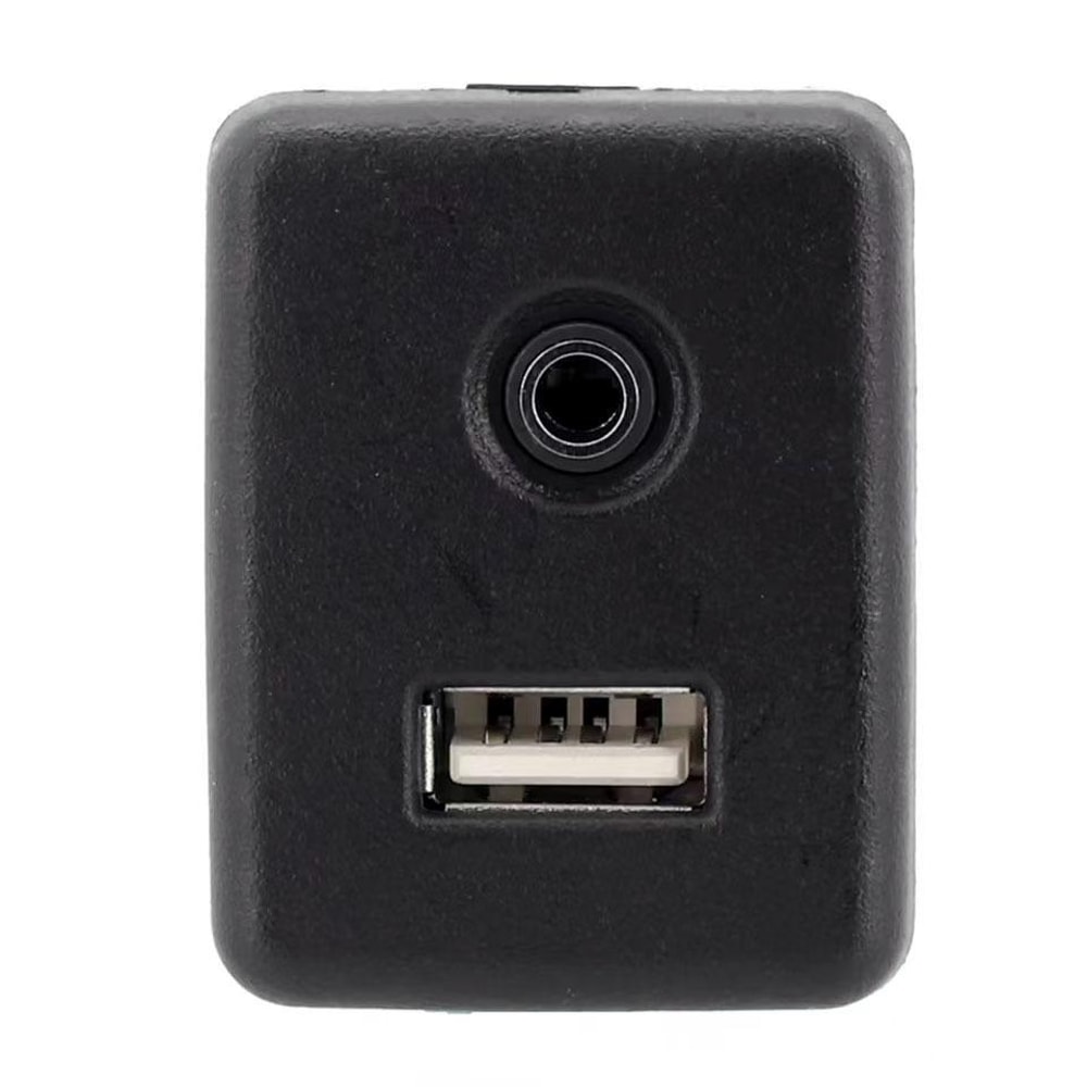 Premium Chevrolet USB & AUX Socket Connector Replacement with USB and AUX Ports (Direct Fit)