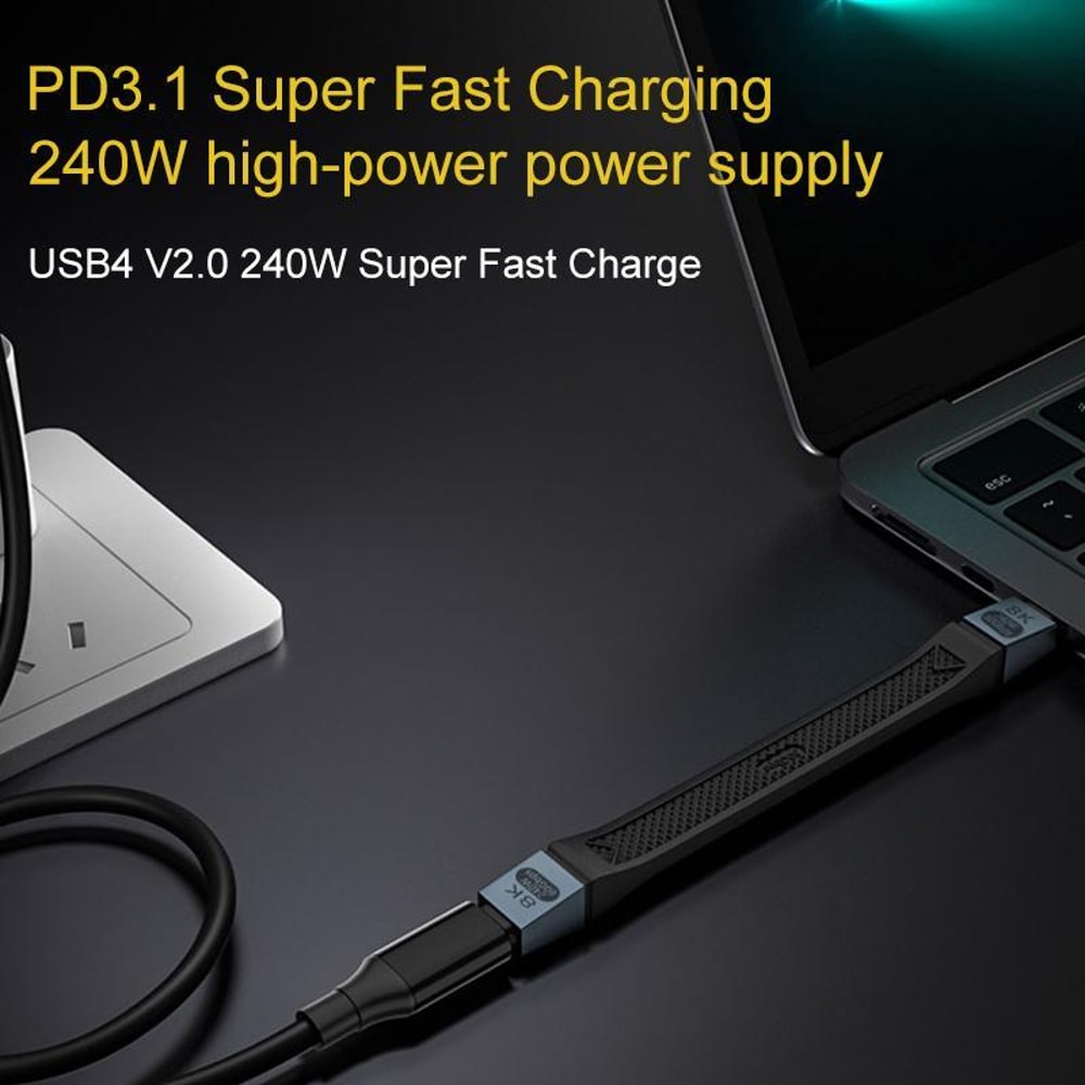 USB C Thunderbolt High Speed 80Gbps Data & Charging Cable