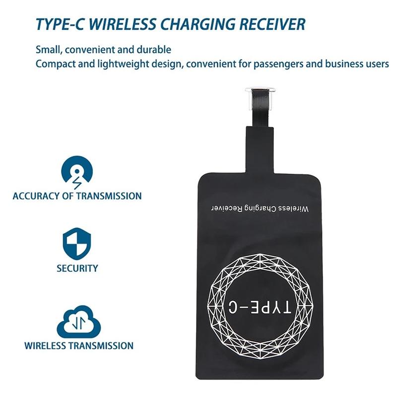 USB C Qi Wireless Charging Receiver Adapter