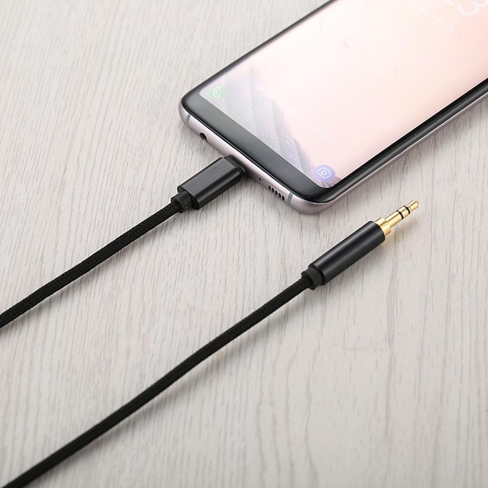 Premium USBC Audio Cable Durable Nylon Braided AUX 4