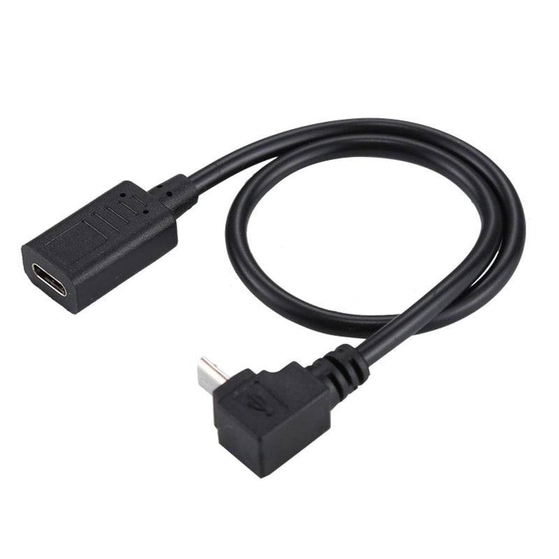 MultiAngle USB to Micro USB Adapter Cable with Straight, Up, Down & Left Angles