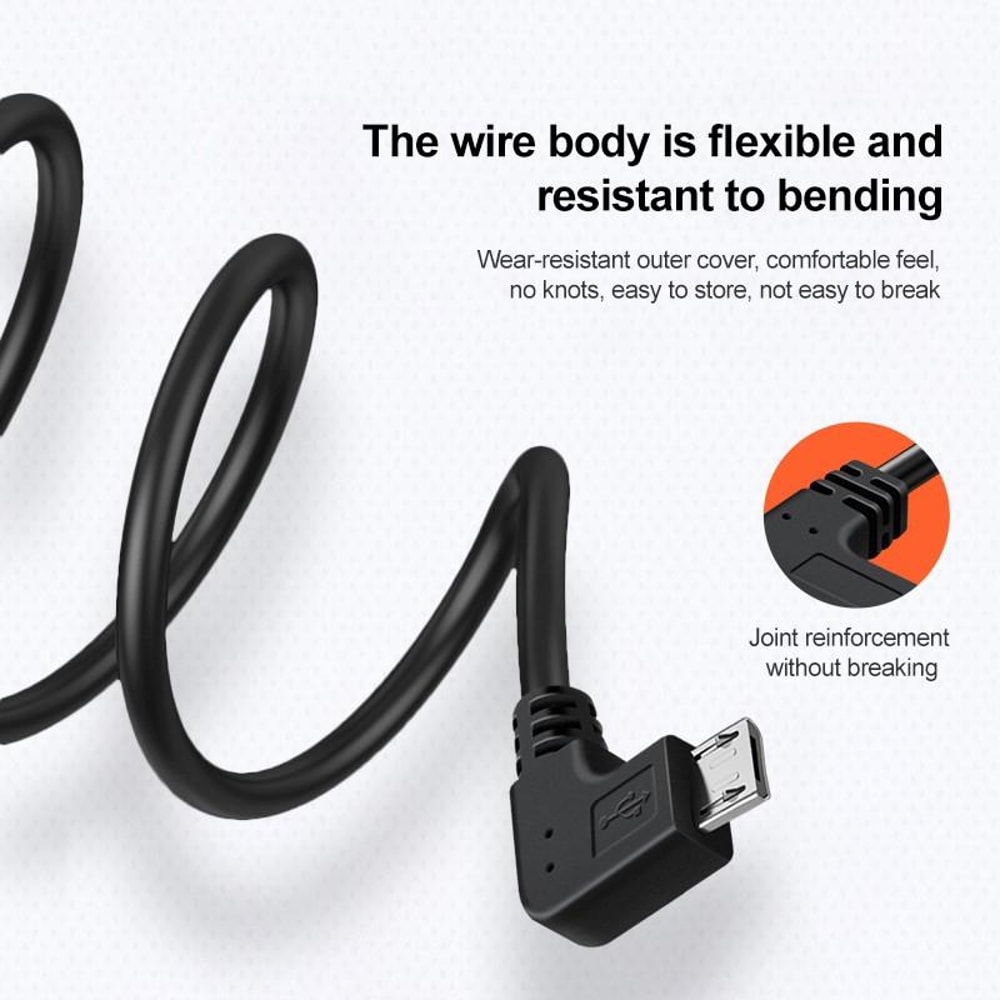 MultiAngle USB to Micro USB Adapter Cable with Straight, Up, Down & Left Angles