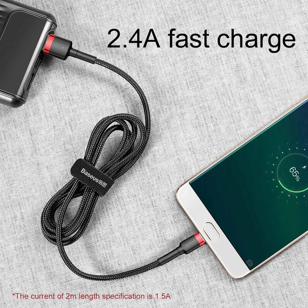 Baseus Braided Micro USB Charging Cable 1m Fast 24A Durable Sync 4