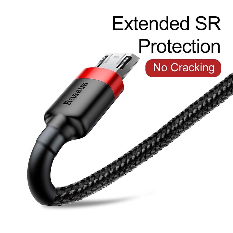 Baseus Braided Micro USB Charging Cable 1m Fast 24A Durable Sync 10
