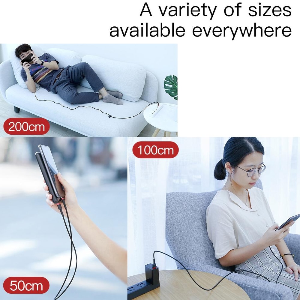 Baseus Braided Micro USB Charging Cable 1m Fast 24A Durable Sync 6