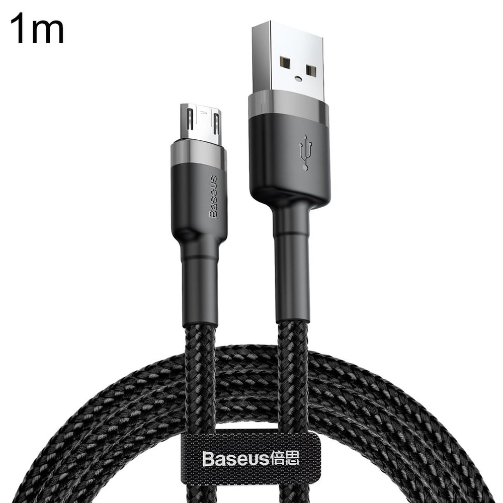 Baseus Braided Micro USB Charging Cable 1m Fast 24A Durable Sync 18