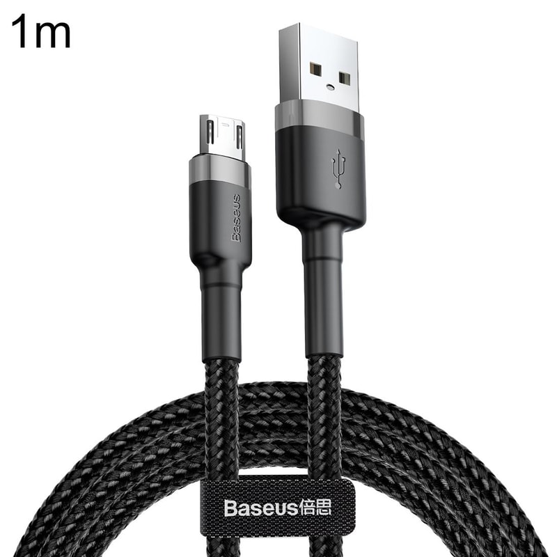 Baseus Braided Micro USB Charging Cable 1m Fast 24A Durable Sync 18