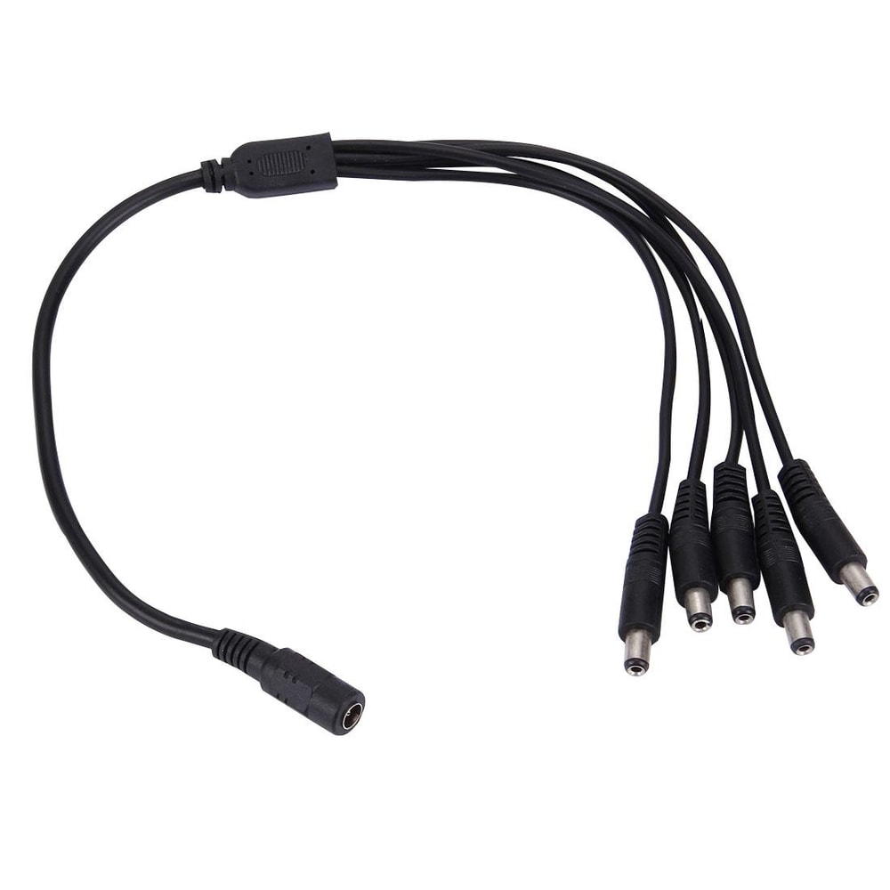 1 Female to 5 Male DC power splitter cable 5.5 x 2.1mm for CCTV Power Supply