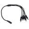 1 Female to 5 Male DC power splitter cable 5.5 x 2.1mm for CCTV Power Supply