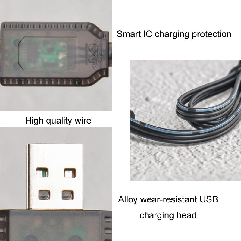 7.4V SM-3P Battery Charger Cable with Smart Chip Protection