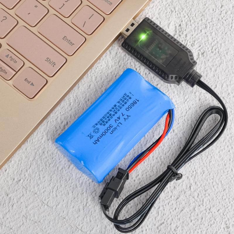 7.4V SM-3P Battery Charger Cable with Smart Chip Protection