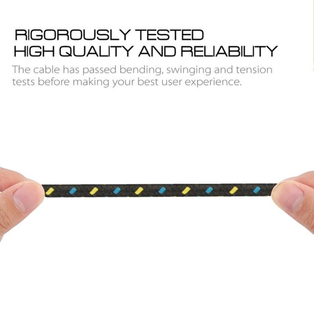 3m Durable Nylon Braided Fast Charging And Data Cable For IPhone And IPad 2