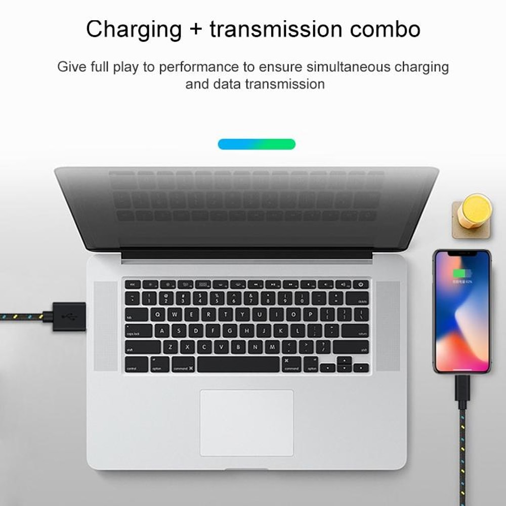 3m Durable Nylon Braided Fast Charging And Data Cable For IPhone And IPad 4