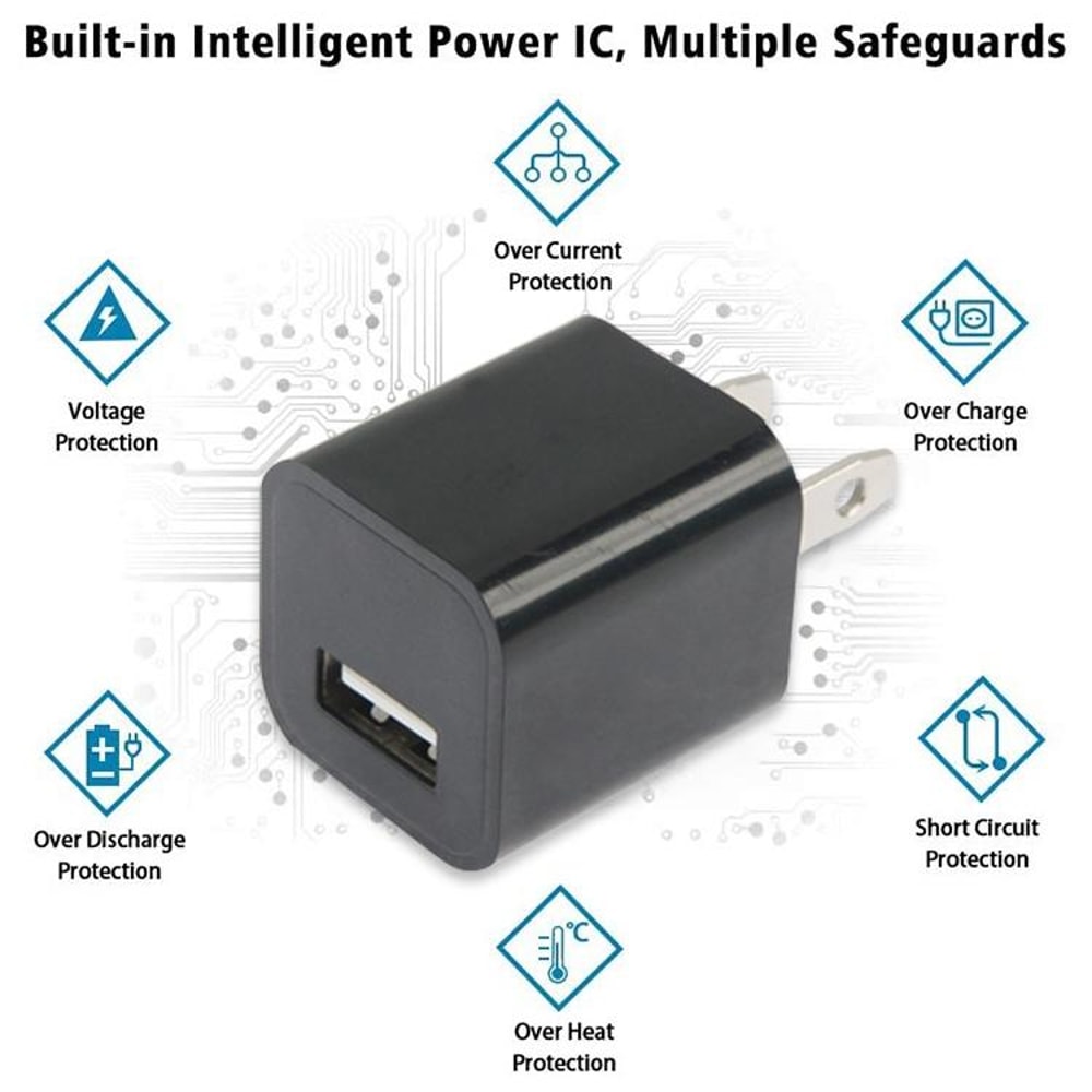 Compact USB Wall Charger Efficient Portable Power Adapter TravelReady Fast Charging Block 5