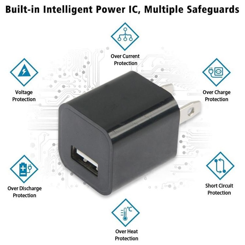 Compact USB Wall Charger Efficient Portable Power Adapter TravelReady Fast Charging Block 5