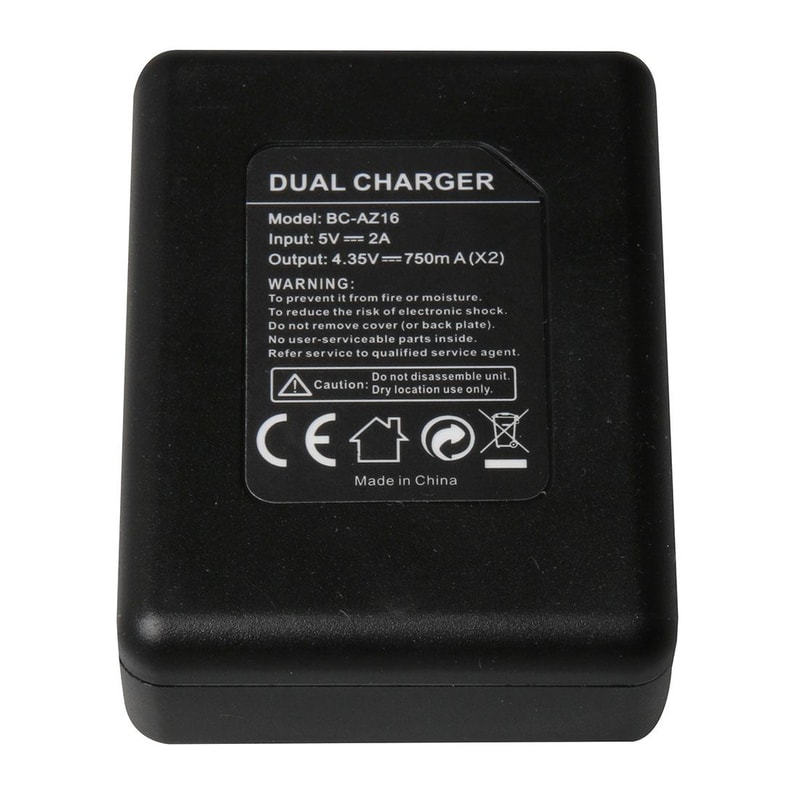 BC-AZ16 Dual Battery Charger for Xiaomi Yi 4K Action Camera
