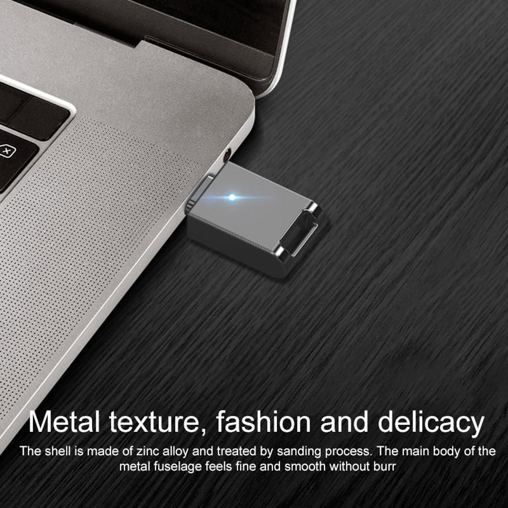 64GB USB-C Flash Drive with Keychain Portable Zinc Alloy Type-C Memory Stick