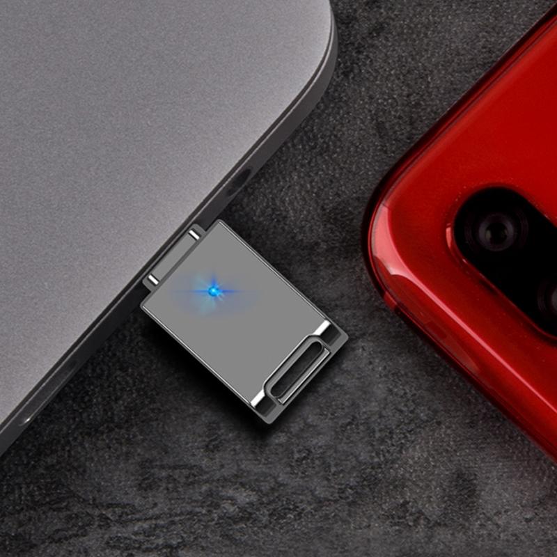 64GB USB-C Flash Drive with Keychain Portable Zinc Alloy Type-C Memory Stick