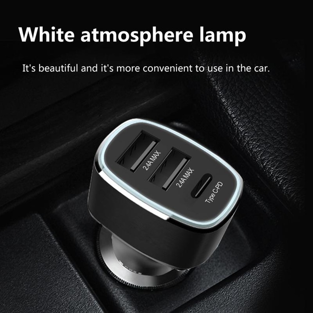 QIAKEY Premium Dual USB & USB C Car Charger with Fast PD Charging