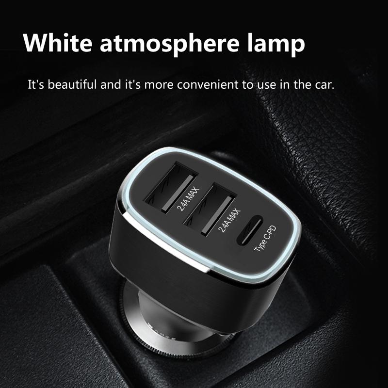 QIAKEY Premium Dual USB & USB C Car Charger with Fast PD Charging