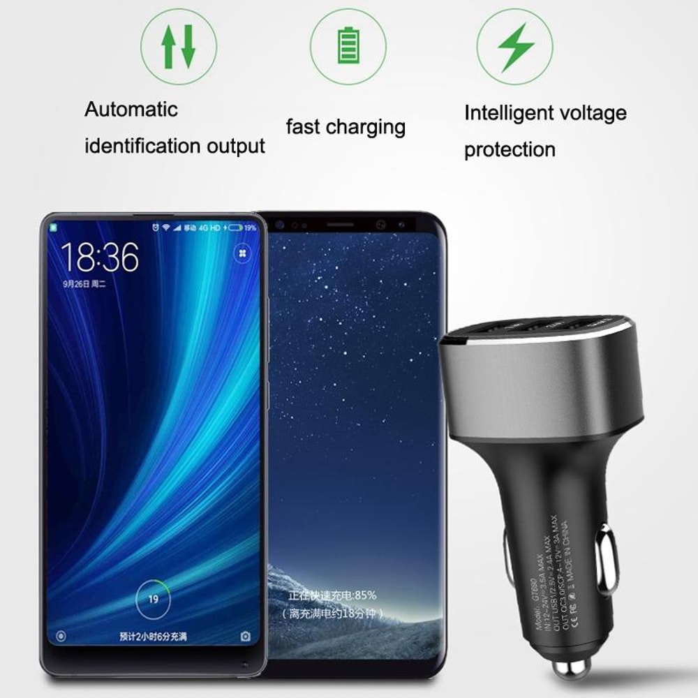 QIAKEY Premium Dual USB & USB C Car Charger with Fast PD Charging