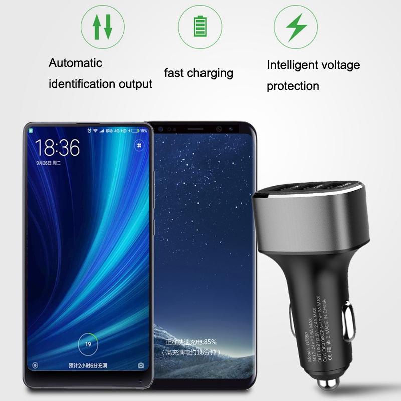 QIAKEY Premium Dual USB & USB C Car Charger with Fast PD Charging