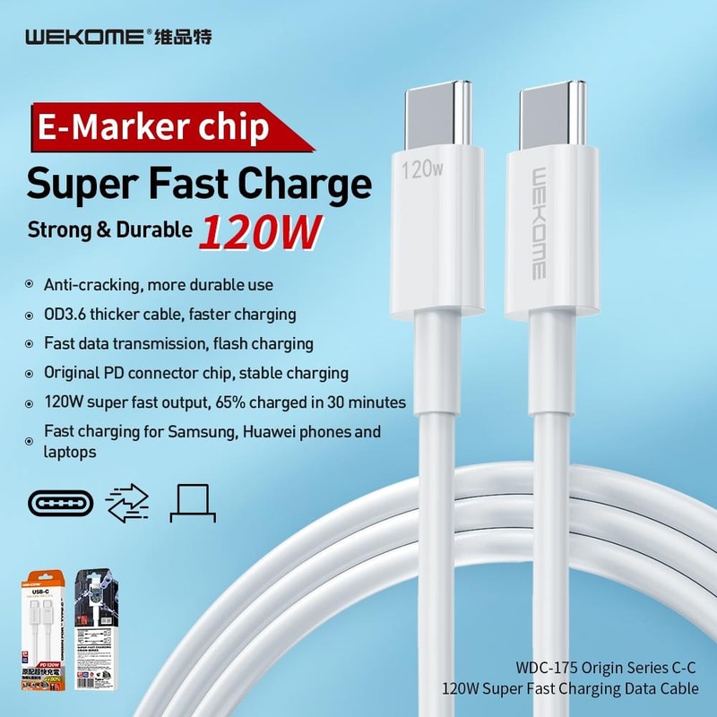 USB HighSpeed Power & Data Cable Durable Fast Charge Cable