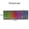 SHIPADOO K87 Rainbow Backlit Mechanical-Feel Gaming Keyboard 87-Key Ergonomic USB Wired Keyboard