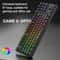SHIPADOO K87 Rainbow Backlit Mechanical-Feel Gaming Keyboard 87-Key Ergonomic USB Wired Keyboard