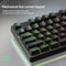 SHIPADOO K87 Rainbow Backlit Mechanical-Feel Gaming Keyboard 87-Key Ergonomic USB Wired Keyboard