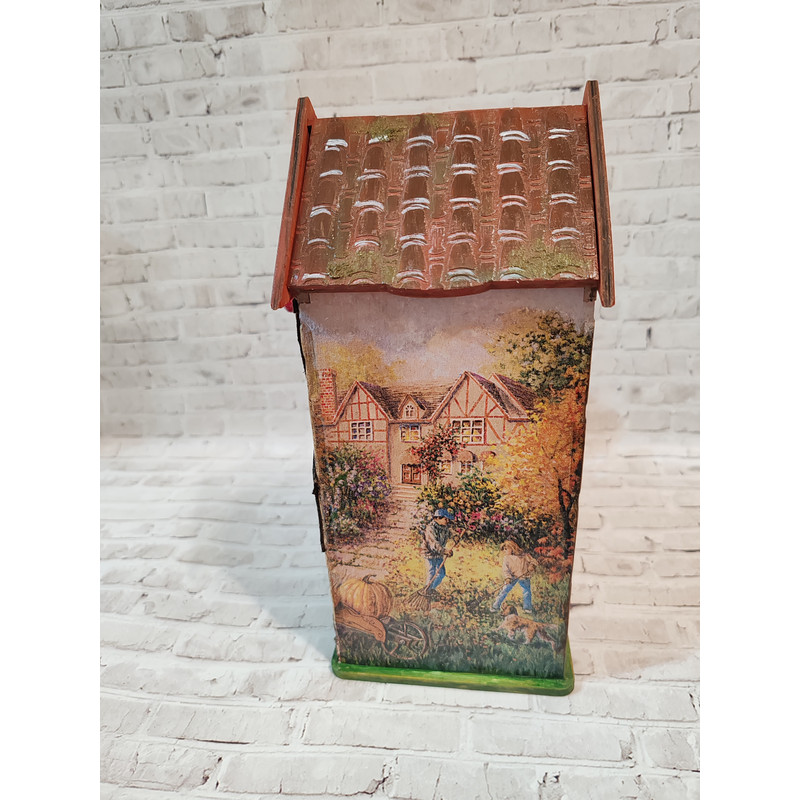 Wooden Tea Bag House Tea Bag Storage Tea Storage OrganizerTea BoxAutumnRustic StyleFarm Tea HouseA  3