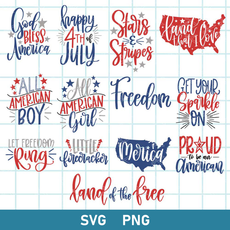 4th of July Bundle Svg, July 4th Svg, Fourth of July Svg, America Svg, Png Digital File.jpg