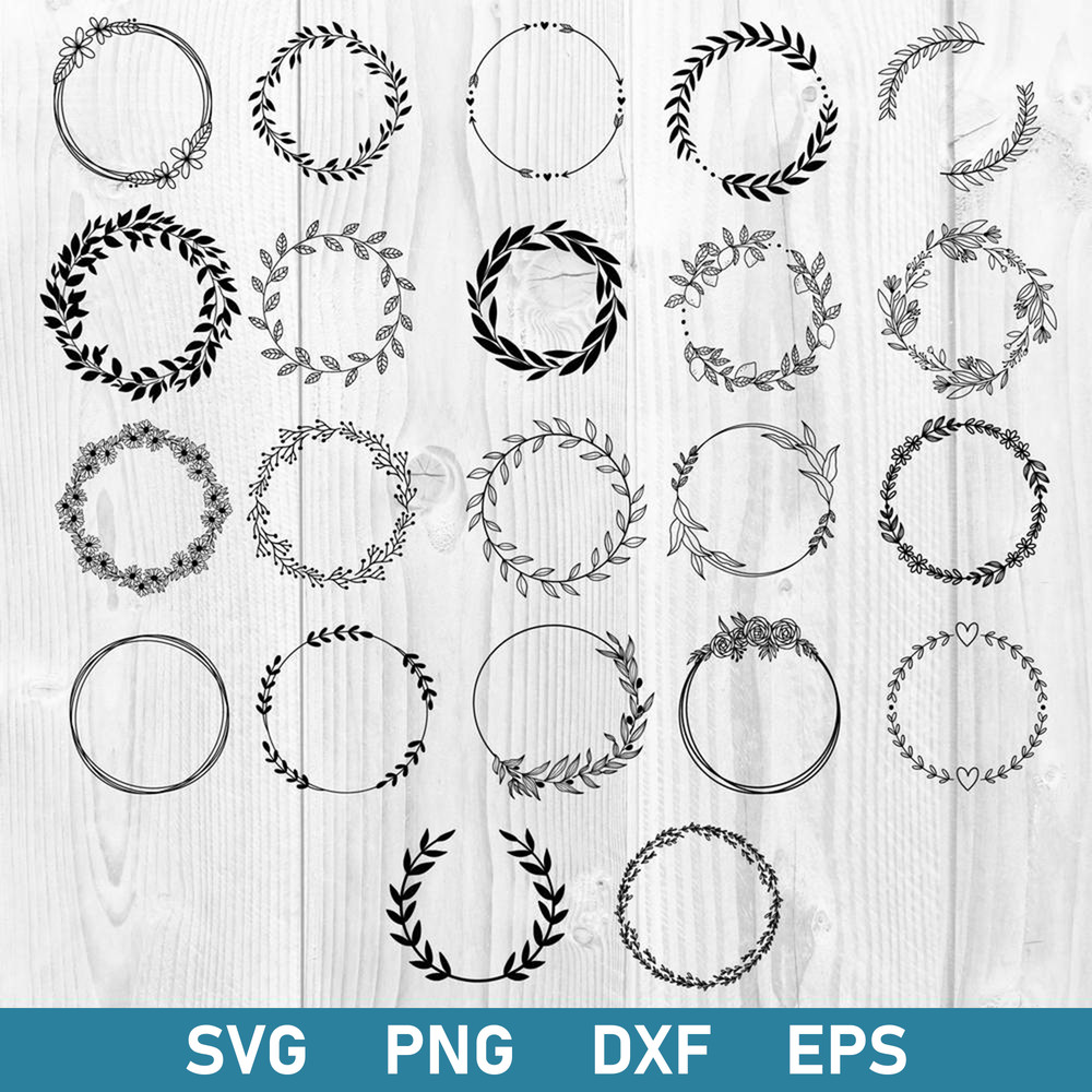Bundle Wreath Svg, Wreath Svg, Floral Wreath Svg, Laurel Wreath Svg, Png Dfx Eps File.jpg