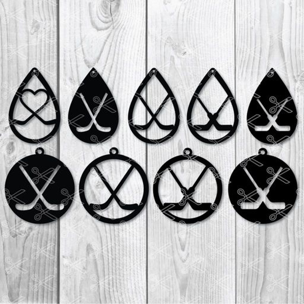 Hockey Earrings Bundle Svg, Hockey Earrings Svg, Hockey Earrings Clipart, Instant Download.jpg